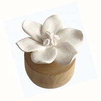 En gros personnalisé désodorisant en céramique fleur diffuseur huile essentielle arôme pierre + bois diffuseur SA-2108