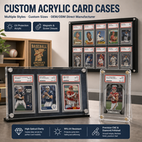 Boîte de protection pour cartes sportives en acrylique, Boîte de protection pour cartes sportives, Boîte de classification pour cartes sportives, Baseball