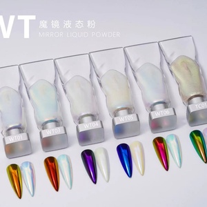 Kit de poudre chromée liquide métallique personnalisable en boîte, pigment chrome miroir argenté et doré pour ongles, marque privée - Product Image 5