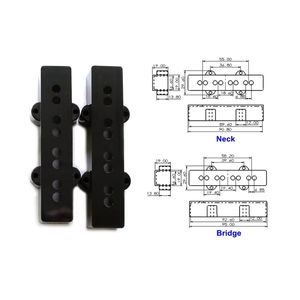 Couvercle de micro pour <span class=keywords><strong>guitare</strong></span> basse Jazz, manche et pont noirs, pièces de ramassage en gros, <span class=keywords><strong>1</strong></span> ensemble - Product Image 6