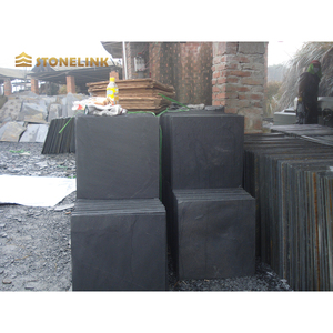 Stonelink Đen Granite ngẫu nhiên flagstone Đen <span class=keywords><strong>basalt</strong></span> đá điên mô hình lát đá cho đường lái xe bên ngoài vườn - Product Image 2