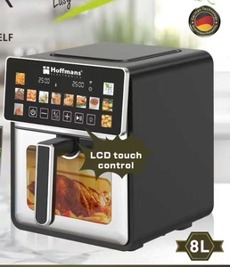 Freidora de Aire Inteligente Hoffmans con Pantalla LCD de 8L, Olla Visible Antiadherente, Monitor de <span class=keywords><strong>Alimentos</strong></span>, Electrodoméstico de Cocina - Product Image 3