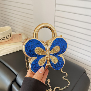 Luxury <strong>Sparkling</strong> Acrylic Butterfly Clutch <strong>Bag</strong> for Women Mini Evening Party Purse with Chain Strap - Product Image 5