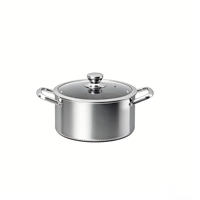 Ensemble de casseroles de luxe moderne en acier inoxydable triple couche antiadhésif nid d'abeille, 10 pièces, couvercles en verre, cuisson saine, 20/24/28/32 cm