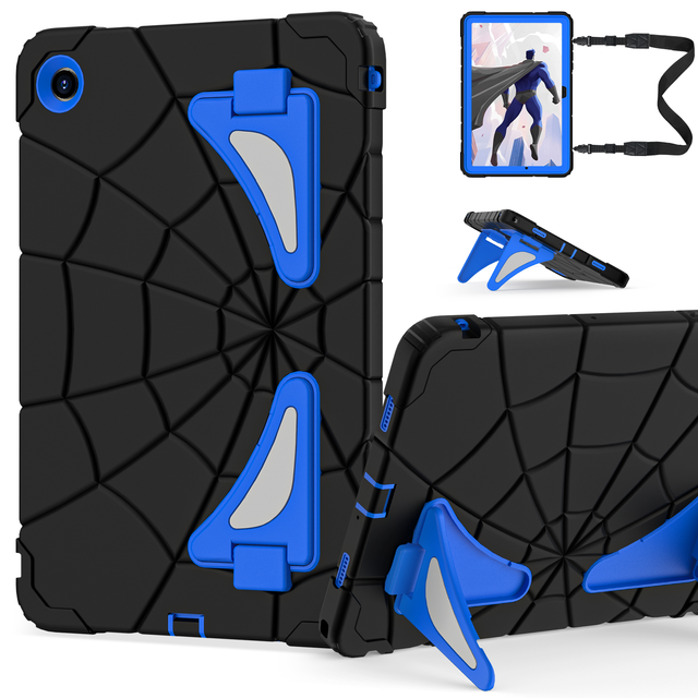 Heavy Duty Rugged Armor Case for Samsung Tab A11 Plus A9 Plus 11 with Kickstand Shoulder Strap Kids Cartoon Design OEM ODM