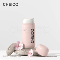 Flacon pompe airless 50ml 80ml 120ml pour lotion, emballage cosmétique ovale en PP avec bouchon à vis, stockage de crème, OEM