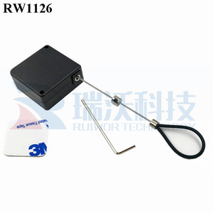 RUIWOR RW1126 Carré Rétractable Cordon Plus Réglable Boucle De Fil En Acier Inoxydable Plaqué Tuyau En Silicone <span class=keywords><strong>pour</strong></span> le Positionnement des Produits - Product Image 2