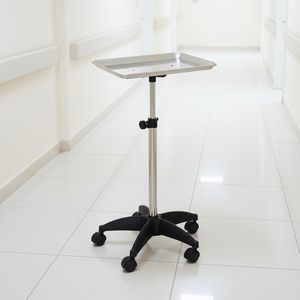 Chariot de service en aluminium argenté avec roulettes pour salon, hôpital, clinique dentaire, barbier, tatouage - Product Image 1