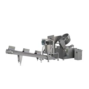 belt conveyor automatic continuous belt fryer frying machine