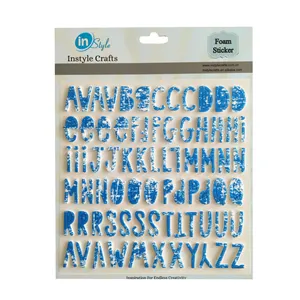 Dekorative benutzer definierte Vintage Anzahl und Buchstaben Alphabet Puffy Foam Aufkleber für Kinder Handwerk und Scrap booking