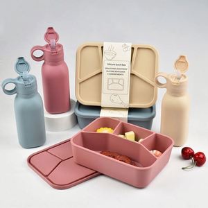 New Arrivals Functional Kid <b>Lunch</b> Bento Divided Design Leak Proof Bpa Free Large Capacity Silicone Food Grade Custom <b>Box</b> - Product Image 6