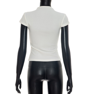 Viviblook C26TP007 Camisas de Verano para Mujer, Nueva Camiseta Casual con Aberturas y Manga Corta para Damas - Product Image 2