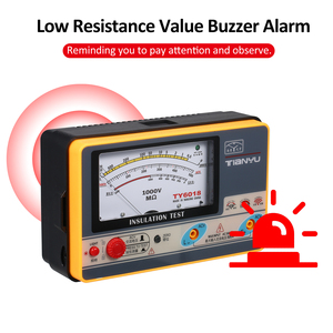 Mégohmmètre numérique portable de haute précision 0-2000M 1000V pour la mesure de la résistance d'isolement - Product Image 2