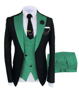 Ensemble 3 pièces Veste + Pantalon + Gilet Nouveau <span class=keywords><strong>Costume</strong></span> Homme Vêtement Populaire Luxe Soirée Scène <span class=keywords><strong>Costume</strong></span> Homme <span class=keywords><strong>Costume</strong></span> de Mariage Coupe Classique Smoking - Product Image 2