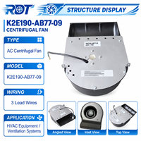 Ventilateur de refroidissement d'origine allemande K2E190-AB77-09 75W, faible bruit, refroidissement stable, conception compacte, convertisseur de fréquence, ventilation