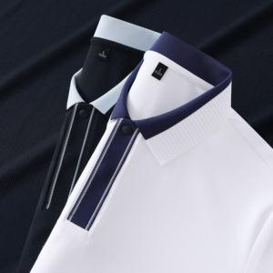 Chemises de golf pour hommes à col marin avec logo personnalisé en gros, tailles US/EU, t-shirts <span class=keywords><strong>sans</strong></span> boutons, vêtements de tennis décontractés, polo d'affaires pour hommes - Product Image 2