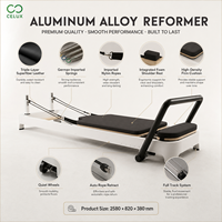 Reformer de Pilates de Aluminio Ajustable, Portátil y Resistente para un Entrenamiento de Yoga y Gimnasio Increíblemente Suave