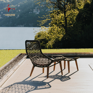 Offre spéciale Design moderne en aluminium PE chaise Restaurant Bistro empilable salle à manger balançoire chaise pour balcon jardin mobilier d'extérieur - Product Image 4