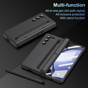 Coque de protection magnétique intégrée avec film de protection et support pour stylet pour Z Fold7/6, motif animalier, compatible Z Trifold - Product Image 3