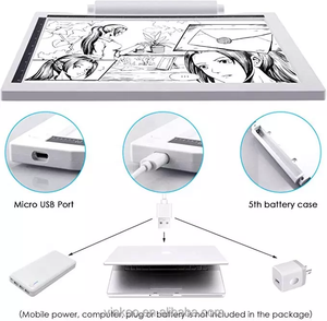 A4 siêu mỏng dẫn Truy Tìm Bảng vẽ ánh sáng Pad di động thay đổi độ sáng bảng ánh sáng để vẽ - Product Image 6