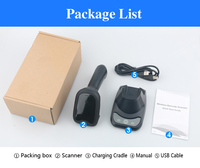 Escáner de código de barras de mano inalámbrico, pistola de escaneo con cable USB, CCD A4, impresión, supermercado, almacén, inventario, código QR