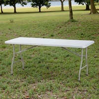 Nouvelle Arrivée 5ft En Plastique Pliant Table À Manger Ensemble Expédition Rapide Facile Pliable Portable pour Hôtel Chambre Hôpital Entrée Moderne