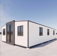 Maison conteneur en acier PuTian 40 pieds avec murs vitrés panoramiques, design extensible, style postmoderne, stabilité garantie, utilisation villa