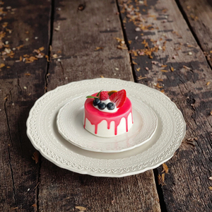 Platos de cargador blancos en relieve modernos, juego de cena de boda, <span class=keywords><strong>vajilla</strong></span> de cerámica de porcelana para fiestas de cumpleaños, eventos de fiesta personalizados - Product Image 2
