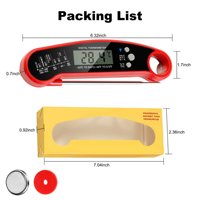 Termometer Dapur Digital Logam dengan Layar LCD untuk Daging, Air, Susu, Memasak, Probe BBQ, Penggunaan Oven Elektronik - Promo!