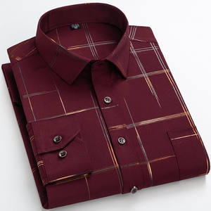 Chemise d'Affaires Décontractée de Luxe pour <span class=keywords><strong>Homme</strong></span>, Bronze, Élastique, Infroissable et Sans Repassage - Product Image 2