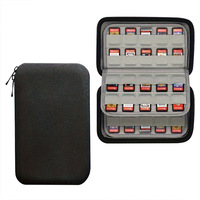 Étui de voyage EVA de grande capacité pour Nintendo Switch 2/OLED/Lite/PS Vita Portable Zipper Micro SD Card Switch Game Card Organizer