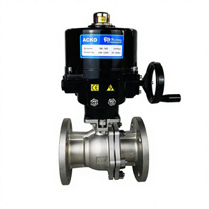 ACKO Electric High Pressure Hard Seal Double Flanged Planetary <b>Gear</b> Drive Stainless Steel Motorized Flanged Ball Valve OEM - Product Image 1