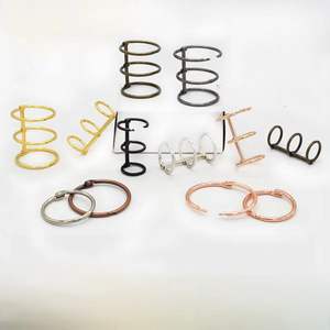 Anneaux de reliure durables en acier, clips métalliques à pression, anneaux de reliure ouverts en métal argenté pour la papeterie de bureau - Product Image 2