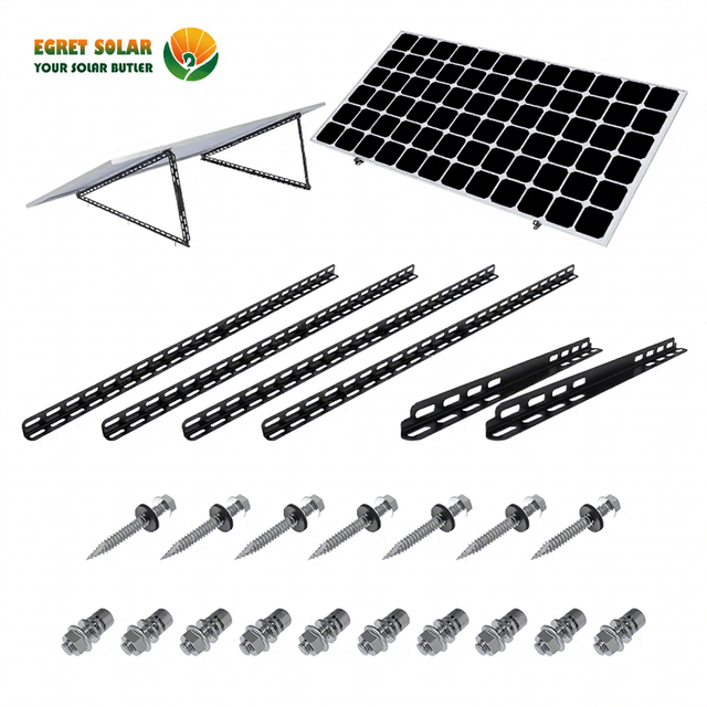 Solar Panel Mount Brackets 2 Sets 45 Inch Adjustable with Foldable Tilt Legs, Suitable for 2-4pcs