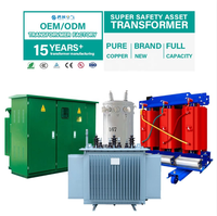 Transformateur immergé dans l'huile 10 kV S11 extérieur 3P 630 kVA abaisseur 50/60 Hz bobinage en cuivre 400 V Mall Park Honggu