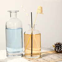 Prix d'usine 90ml 150ml Bouteille diffuseur personnalisée en verre Bouteille diffuseur à roseaux pour la maison avec joint en liège Bouteille en verre pour aromathérapie et parfum