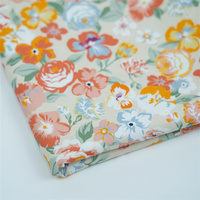 Tissu en coton popeline à imprimé numérique floral, personnalisé OEM, respirant et léger, pour hijabs de filles et costumes de garçons