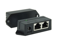 Mini Inyector y Divisor POE de 24V, Diseño Pasivo con Salida de 12VDC 800mA, Conexión Enchufable, Certificado CE ROHS