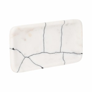 Vassoio portagioie rettangolare in marmo per tavolino da caffè, comodino, bagno, vanità, vassoio decorativo - Product Image 3