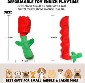 Juguete para Perro de San Valentín, Romántico, con Forma de Rosa Roja, Duradero, con Sonido, Personalizable al por Mayor - Product Image 6
