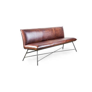 Banco de Cuero Contemporáneo con Tapicería de Alta Calidad, Asiento Cómodo y Estructura Resistente - Product Image 2