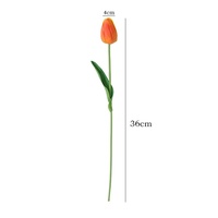 Fleur artificielle haut de gamme en PU, mini-tulipe à tige unique, best-seller transfrontalier, décoration intérieure, mariages, modèle chinois