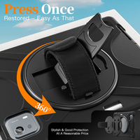 Casing silikon anti guncangan, sarung HP anti syok dengan tali bahu berputar untuk XiaoMi Pad 7S Pro 12.5 inci/Pad 6S Pro 12.4"
