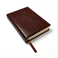 Carnet personnalisé A5 en cuir de crocodile, journal fait main, ligné, avec logo personnalisé, cadeaux d'affaires