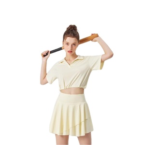 Aoyema Ensemble de 2 pièces <span class=keywords><strong>pour</strong></span> femme, robe de tennis, fitness, mini jupe, gilet de sport, <span class=keywords><strong>basket</strong></span>-ball, baseball, tennis, robes, ensembles de tenues - Product Image 5