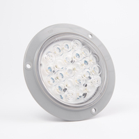 4 "Round White 24 LED Trailer Tail Lights Reverse Back up Trailer Lights for RV Trucks