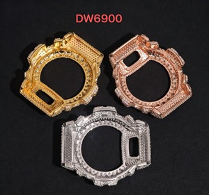 Boîtier <span class=keywords><strong>de</strong></span> montre <span class=keywords><strong>en</strong></span> laiton serti <span class=keywords><strong>de</strong></span> moissanite pour homme, style Hip Hop, référence DW6900 - Product Image 3