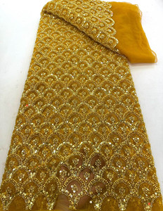 Nigeriano <span class=keywords><strong>abito</strong></span> da festa <span class=keywords><strong>in</strong></span> <span class=keywords><strong>pizzo</strong></span> francese con perline con paillettes ecologiche con motivo animale decorato ordine minimo 5 yarde per matrimoni - Product Image 4