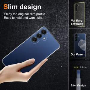 Étui de téléphone souple en TPU flexible avec protection intégrale transparente de 1,5 mm pour Samsung Galaxy S25/S25+/S25 Ultra - Product Image 3
