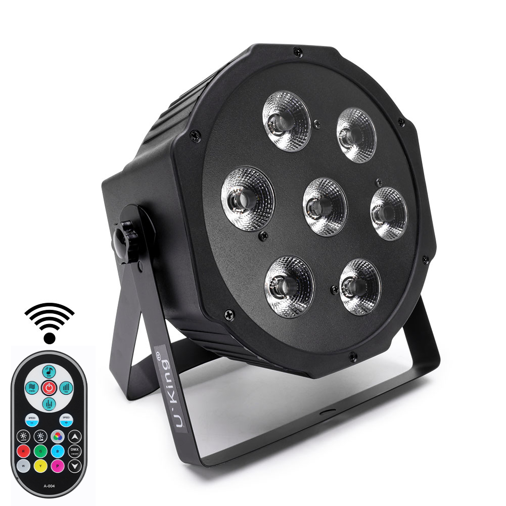 U'King工場価格7*3w RGBW LEDライトステージパーティー